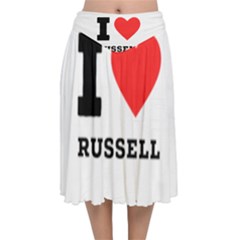 I Love Russell Velvet Flared Midi Skirt by ilovewhateva