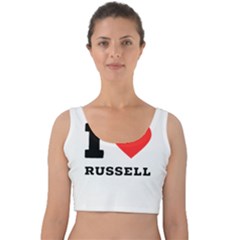 I Love Russell Velvet Crop Top by ilovewhateva