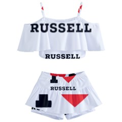 I Love Russell Kids  Off Shoulder Skirt Bikini by ilovewhateva