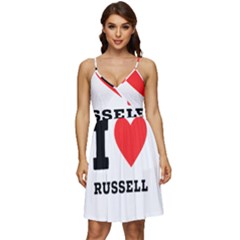 I Love Russell V-neck Pocket Summer Dress  by ilovewhateva
