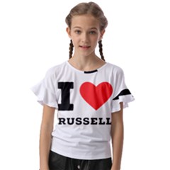 I Love Russell Kids  Cut Out Flutter Sleeves by ilovewhateva