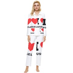 I Love Russell Womens  Long Sleeve Velvet Pocket Pajamas Set by ilovewhateva