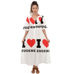 I Love Eugene Kimono Sleeve Boho Dress by ilovewhateva