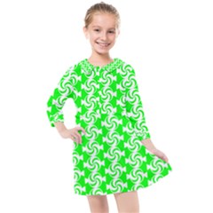 Candy Illustration Pattern Kids  Quarter Sleeve Shirt Dress by GardenOfOphir