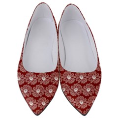 Gerbera Daisy Vector Tile Pattern Women s Low Heels by GardenOfOphir