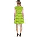 Gerbera Daisy Vector Tile Pattern Cap Sleeve High Waist Dress View4