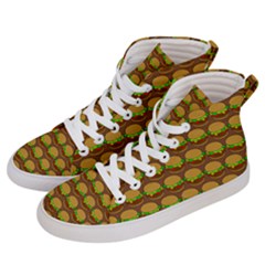 Burger Snadwich Food Tile Pattern Men s Hi-top Skate Sneakers by GardenOfOphir