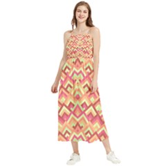 Trendy Chic Modern Chevron Pattern Boho Sleeveless Summer Dress by GardenOfOphir