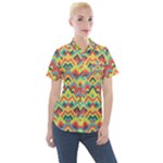 Trendy Chic Modern Chevron Pattern Women s Short Sleeve Pocket Shirt