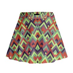 Trendy Chic Modern Chevron Pattern Mini Flare Skirt by GardenOfOphir