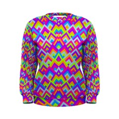 Colorful Trendy Chic Modern Chevron Pattern Women s Sweatshirt by GardenOfOphir