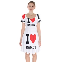I Love Randy Short Sleeve Bardot Dress by ilovewhateva