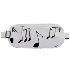 Music Is The Answer Phrase Concept Graphic Rounded Waist Pouch by dflcprintsclothing