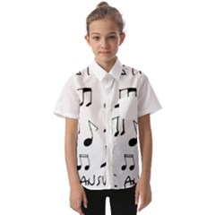 Music Is The Answer Phrase Concept Graphic Kids  Short Sleeve Shirt by dflcprintsclothing
