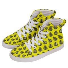 Ladybug Vector Geometric Tile Pattern Men s Hi-top Skate Sneakers by GardenOfOphir