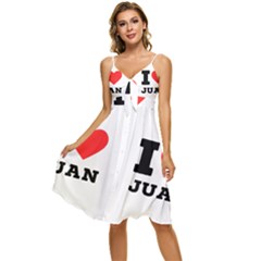 I Love Juan Sleeveless Tie Front Chiffon Dress by ilovewhateva
