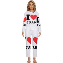 I Love Juan Womens  Long Sleeve Lightweight Pajamas Set by ilovewhateva
