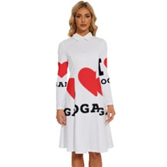 I Love Logan Long Sleeve Shirt Collar A-line Dress by ilovewhateva