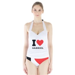 I Love Gabriel Halter Swimsuit by ilovewhateva