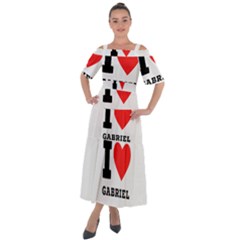 I Love Gabriel Shoulder Straps Boho Maxi Dress  by ilovewhateva