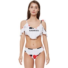 I Love Gabriel Ruffle Edge Tie Up Bikini Set	 by ilovewhateva