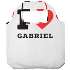 I Love Gabriel Foldable Grocery Recycle Bag by ilovewhateva