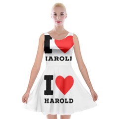 I Love Harold Velvet Skater Dress by ilovewhateva