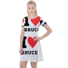 I Love Bruce Cap Sleeve Velour Dress  by ilovewhateva