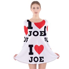 I Love Joe Long Sleeve Velvet Skater Dress by ilovewhateva