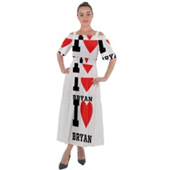 I Love Bryan Shoulder Straps Boho Maxi Dress  by ilovewhateva
