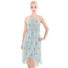Butterfly-15 High-low Halter Chiffon Dress  by nateshop