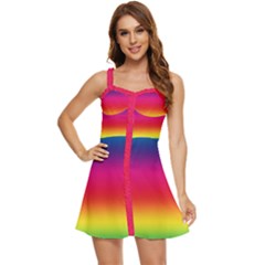 Spectrum Ruffle Edge Bra Cup Chiffon Mini Dress by nateshop