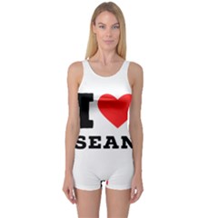I Love Sean One Piece Boyleg Swimsuit by ilovewhateva