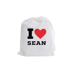 I Love Sean Drawstring Pouch (medium) by ilovewhateva