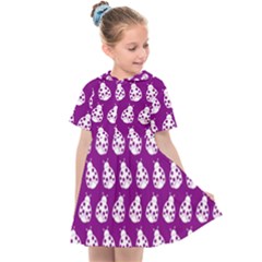 Ladybug Vector Geometric Tile Pattern Kids  Sailor Dress by GardenOfOphir