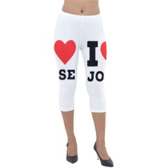 I Love Jose Lightweight Velour Capri Leggings  by ilovewhateva