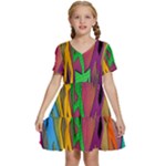 Dancing Kids  Short Sleeve Tiered Mini Dress