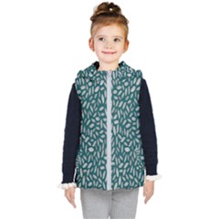 Leaves-012 Kids  Hooded Puffer Vest by nateshop