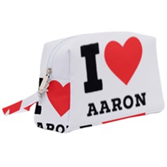 I Love Aaron Wristlet Pouch Bag (large) by ilovewhateva