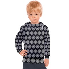 Abstract Knot Geometric Tile Pattern Kids  Hooded Pullover by GardenOfOphir