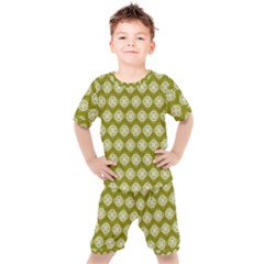 Abstract Knot Geometric Tile Pattern Kids  Tee And Shorts Set by GardenOfOphir