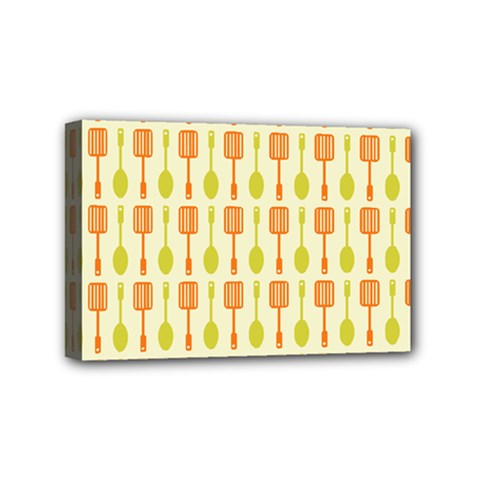 Spatula Spoon Pattern Mini Canvas 6  X 4  (stretched) by GardenOfOphir