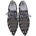 Black And White Spatula Spoon Pattern Pointed Oxford Shoes View1