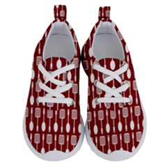 Red And White Kitchen Utensils Pattern Running Shoes