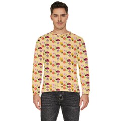 Colorful Ladybug Bess And Flowers Pattern Men s Fleece Sweatshirt by GardenOfOphir