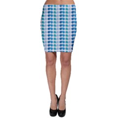 Blue Green Leaf Pattern Bodycon Skirt by GardenOfOphir