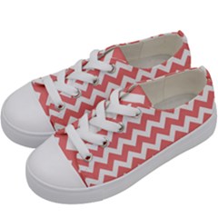 Chevron Pattern Gifts Kids  Low Top Canvas Sneakers by GardenOfOphir