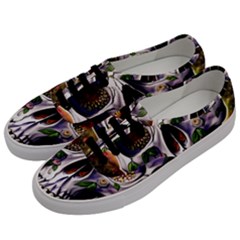 Cute Sugar Skull With Flowers - Day Of The Dead Men s Classic Low Top Sneakers by GardenOfOphir