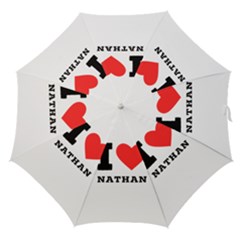 I Love Nathan Straight Umbrellas by ilovewhateva