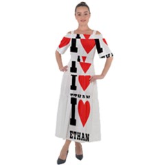 I Love Ethan Shoulder Straps Boho Maxi Dress  by ilovewhateva
